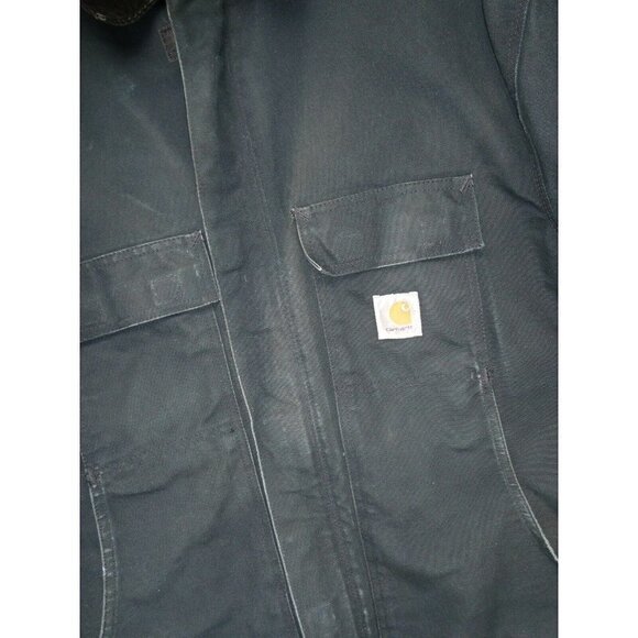 Vintage Carhartt C03  52 TALL Arctic Quilt Duck Canvas Black Work Jacket Coat - Picture 15 of 15